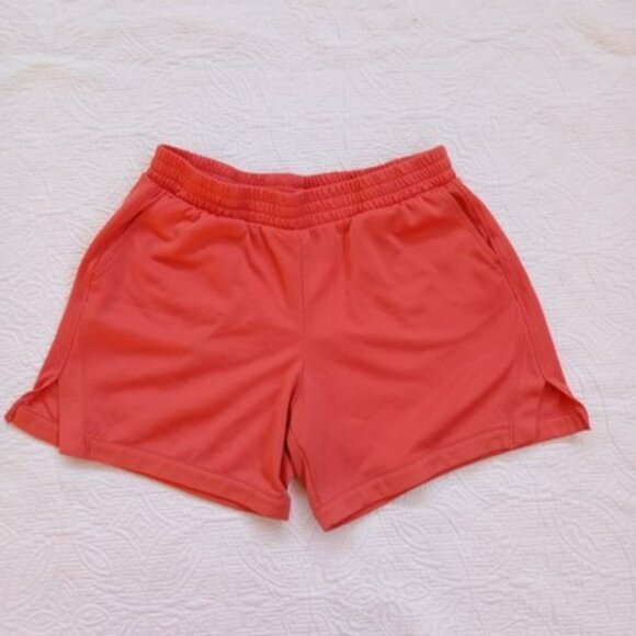 Layer8 Lime Perforated Racerback Tank Top Athletic Works Coral Plus Shorts Set L - Picture 2 of 11